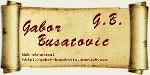 Gabor Bušatović vizit kartica